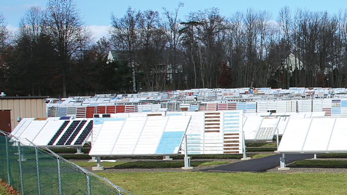 Photo of a "paint farm" at the Paint Quality Institute where they evaluate paint for durability.
