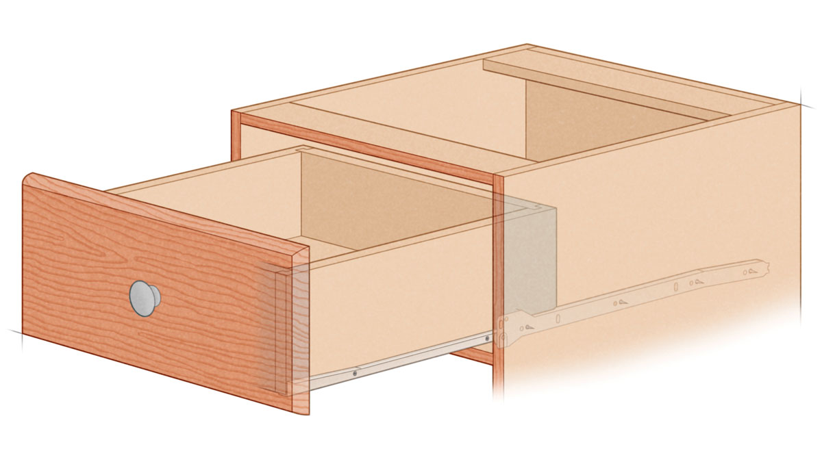 No frills Blum 230M side mount illustration