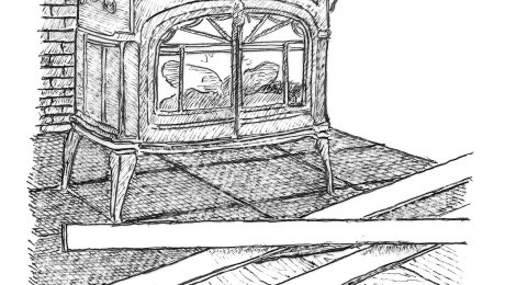 PVC planks in front of a stove fireplace