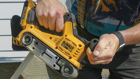DeWalt's DCW220B cordless belt sander