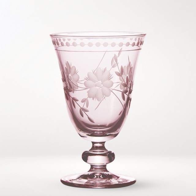 What if grandmother’s etched glasses had been handed down unbroken? Instead of searching for random survivors, buy multiples reproduced by Williams–Sonoma from an antique glass, part of the ‘Vintage Etched’ collection, in pink or clear glass. A set of four stemmed goblets in pink (5 ½" tall, 9 oz. capacity) is $79.95. williams-sonoma.com
