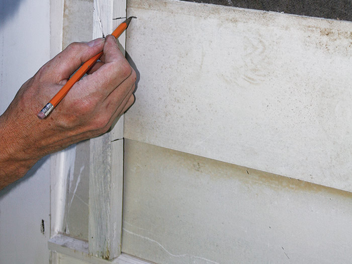 using a story pole to lay out fiber-cement siding